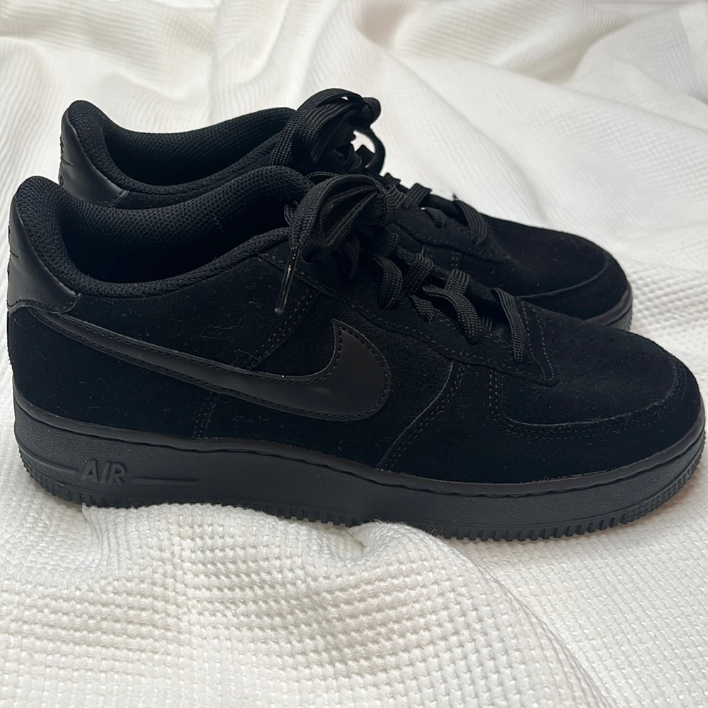 Black Suede Nike Air Force Ones Sneakers